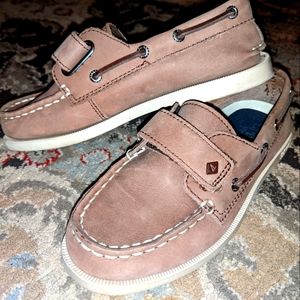 Boys Sperry Top sider leather shoes sz12.5